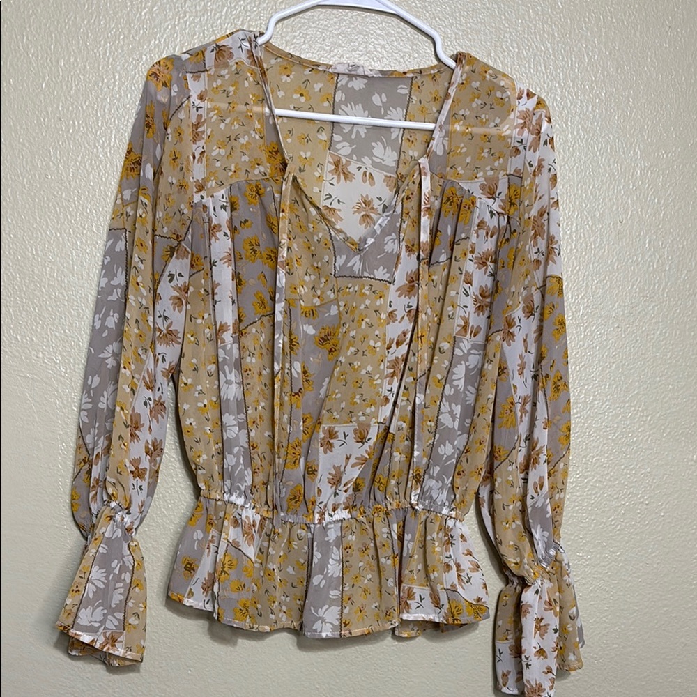 Easel Los Angeles Sheer Blouse